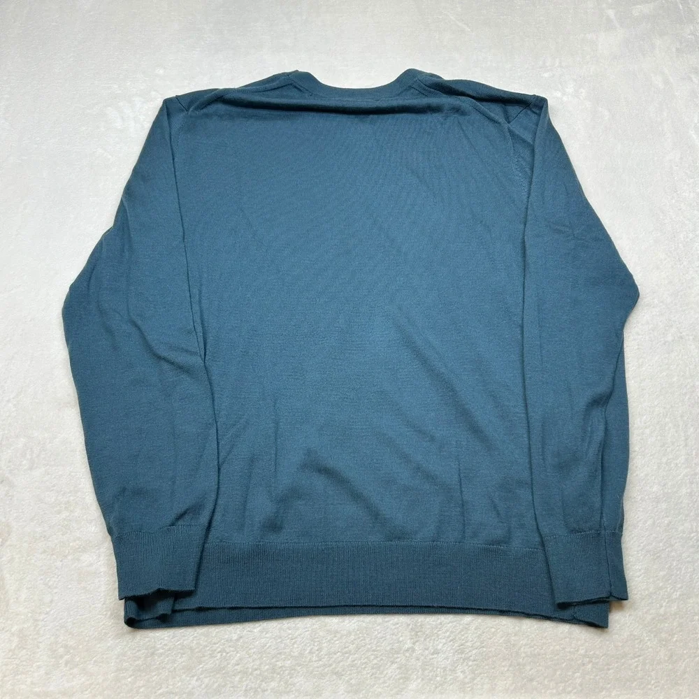 Banana Republic Sweater Mens‎ XL Crew Neck Long Sleeve Knit Pullover Teal 7619
